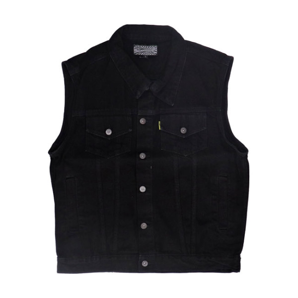 MCS Denim vest black Male size 3XL