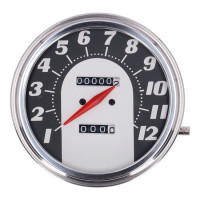 FL speedometer, 62-67 electra face, black/silver. 1:1 MPH