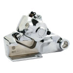 Brake caliper with bracket, rear. Chrome