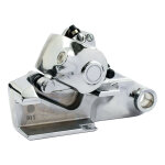 Brake caliper with bracket, rear. Chrome