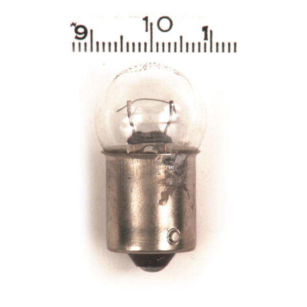 Light bulb Bullet Light. 12-Volt 8W. Single filament. Clear