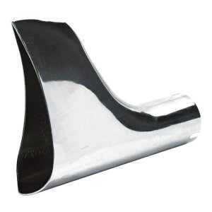 Universal slip-on Fishtail tip chrome