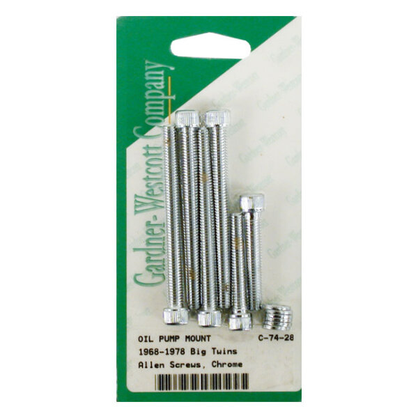 Oil pump mount kit, allen chrome