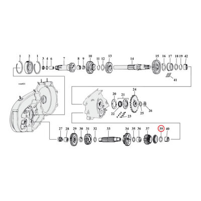 Thrust washer, countershaft 1st gear .020"