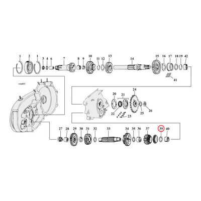 Thrust washer, countershaft 1st gear .035"