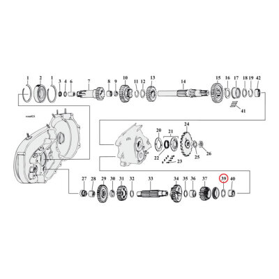 Thrust washer c-shaft 1st gear .060"