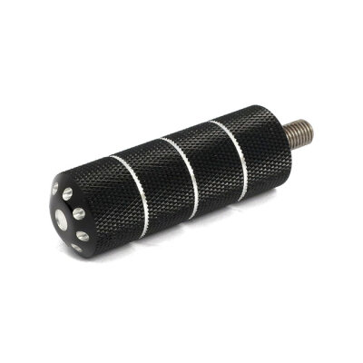 Bomber, shift/brake peg set. knurled. Black cm