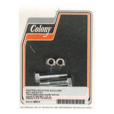 Colony, foot peg mount kit. Chrome