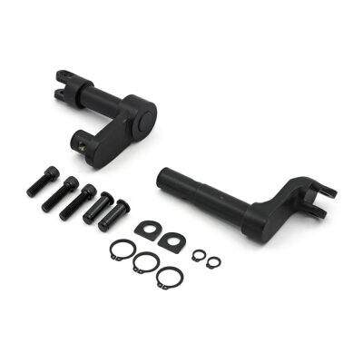 Foot peg conversion bracket kit . +2" extended. Black