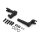 Foot peg conversion bracket kit . +2" extended. Black