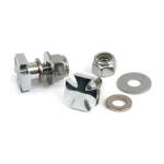 Maltese Cross, license plate mount kit. Chrome