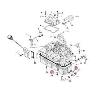 James, O-ring drain, dipstick & oil pump plugs (25pk)