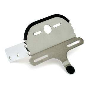 Custom Fat Bob taillight bracket. Chrome. 6-1/2" wide