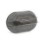 Breather style air cleaner assembly, oval. Chrome