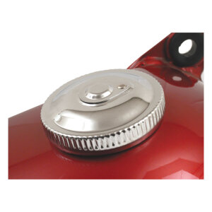 Gas cap with lock. vented. Chrome