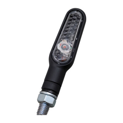 Daytona, D-Light mini LED turn signal set. Black, clear lens
