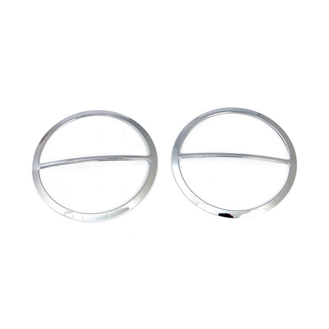 Speaker trim cover, front. Chrome