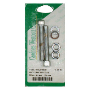 Axle adjuster kit, chrome allen