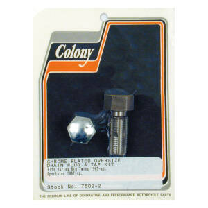 Colony, oversized drain plug & tap kit, Domed Hex. Chrome