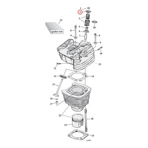 Manley, valve spring top collar set. Titanium