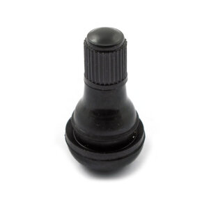 Press-in tubeless valve stem. plastic black cap