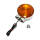 Turn signal assembly. Rear. Amber lens. Chrome