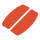 Traditional shaped floorboard pads. rider. Red