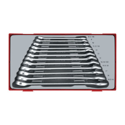 Teng Tools, open/box end wrench set 12 pieces. Metric sizes