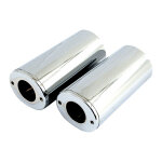 Upper fork slider covers, std length. Chrome