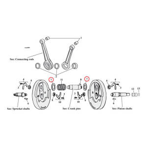 Flywheel thrust washer set, bronze