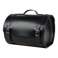Ledrie, motorcycle suitcase. Black leather, 32 liter