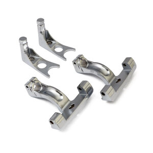 Passenger floorboard mount bracket set. Chrome