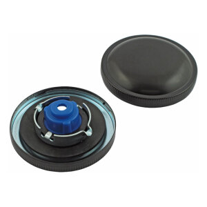 Gas cap set, late style. Gloss black