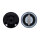 Gas cap set, late style. Gloss black