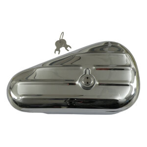 Teardrop tool box ribbed. Chrome
