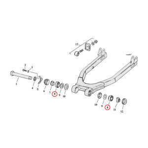 Bearing, swingarm l/r