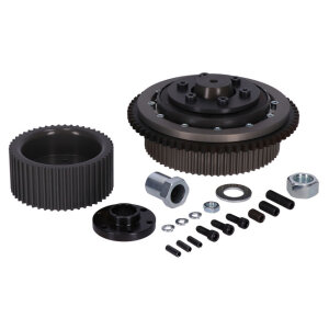 BDL, bolt-in elec. start 8mm belt drive kit. Shovelhead