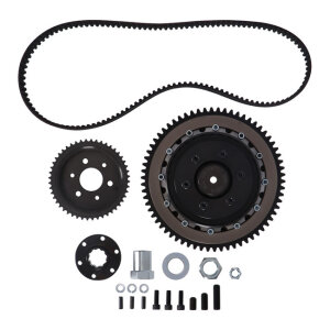 BDL, bolt-in elec. start 8mm belt drive kit. Shovelhead