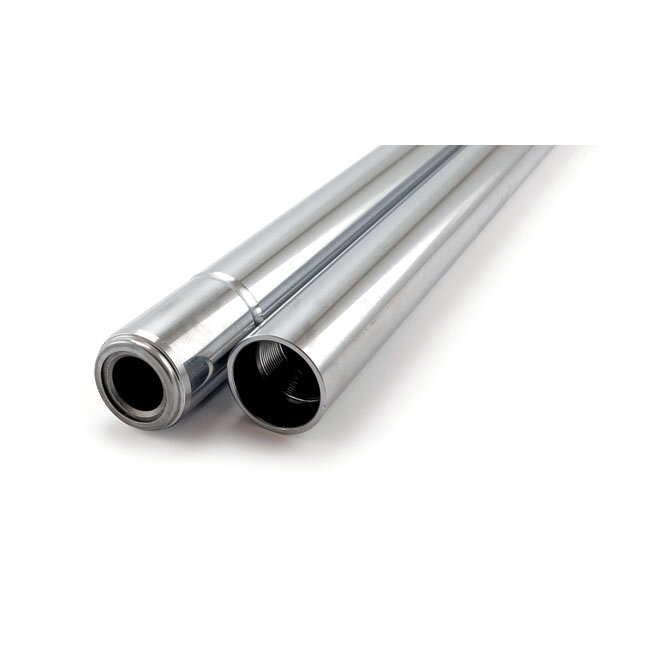 Fork tubes 41mm, 22-7/8". show chrome