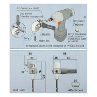 Pro-75 L-Drive for electric drill