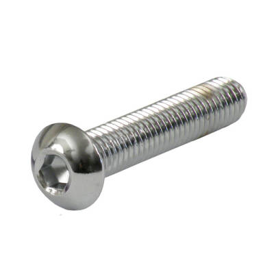 M6 x 30mm buttonhead bolt, chrome
