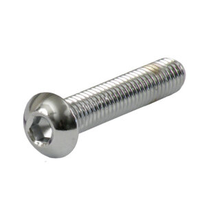 M12 x 70mm buttonhead bolt, chrome