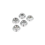 M8 x 1.25 flanged nut chrome