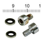 James Gaskets, fork slider drain screws. Chrome Allen head