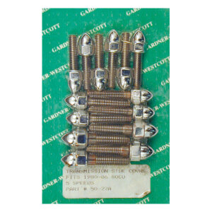 GW, transmission side cover screw kit. Chrome Acorn