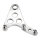 K-Tech Super Freni rear caliper bracket. Polished