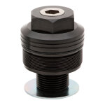 Burly, 49mm fork spring preload adjusters. Black anodized