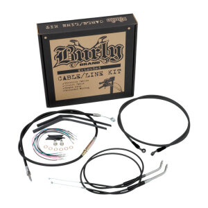 Burly Apehanger Cable/Line Kit, 14". Black cables