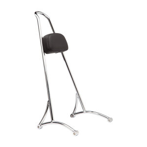Burly, sissy bar. 20" chrome, with backrest pad