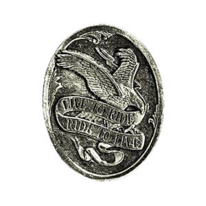 Biker pins Live to ride pin